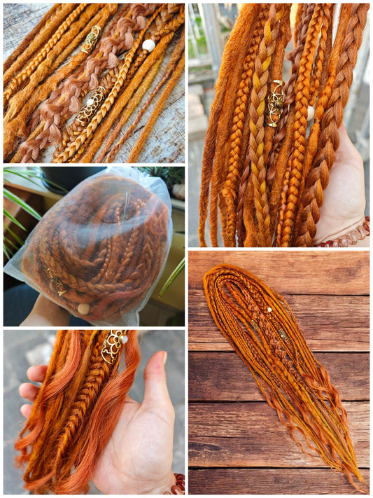 🔥 Feuer im Haar – Warum kupferfarbene Dreads die perfekte Herbst-Energie tragen