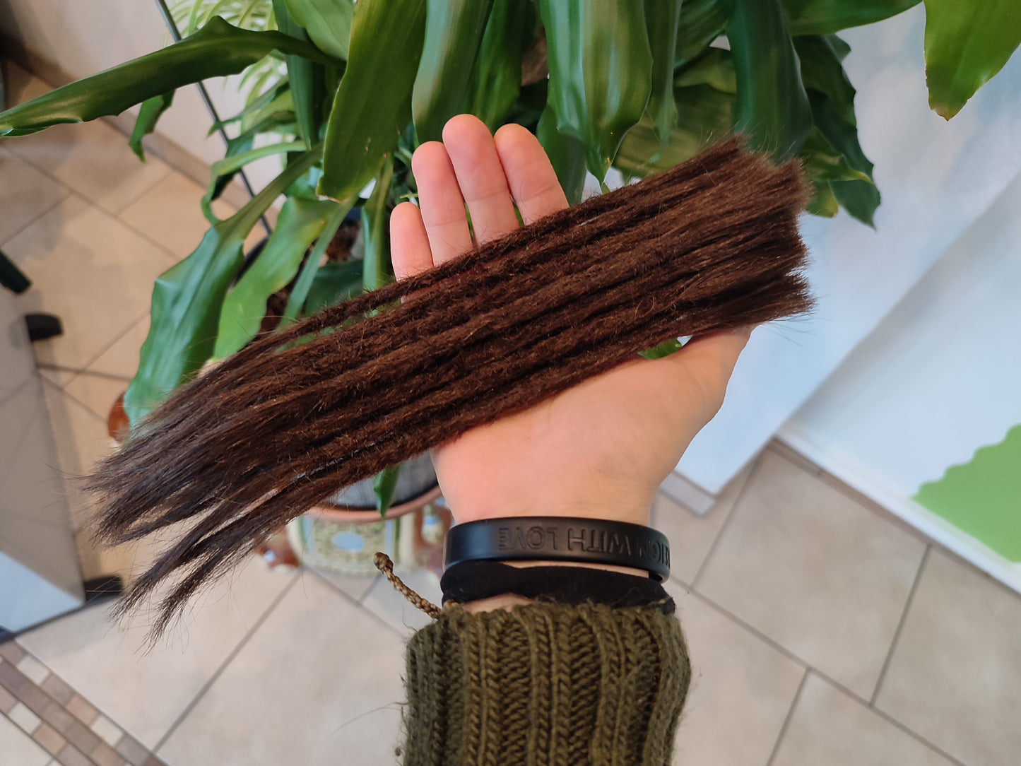 Echthaar Dread Extensions schokobraun