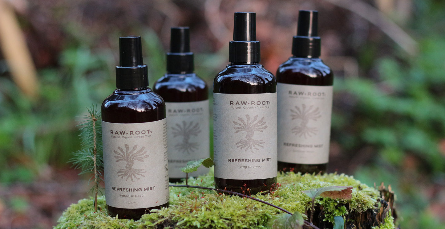 Verschiedene haarparfums für dreadlocks