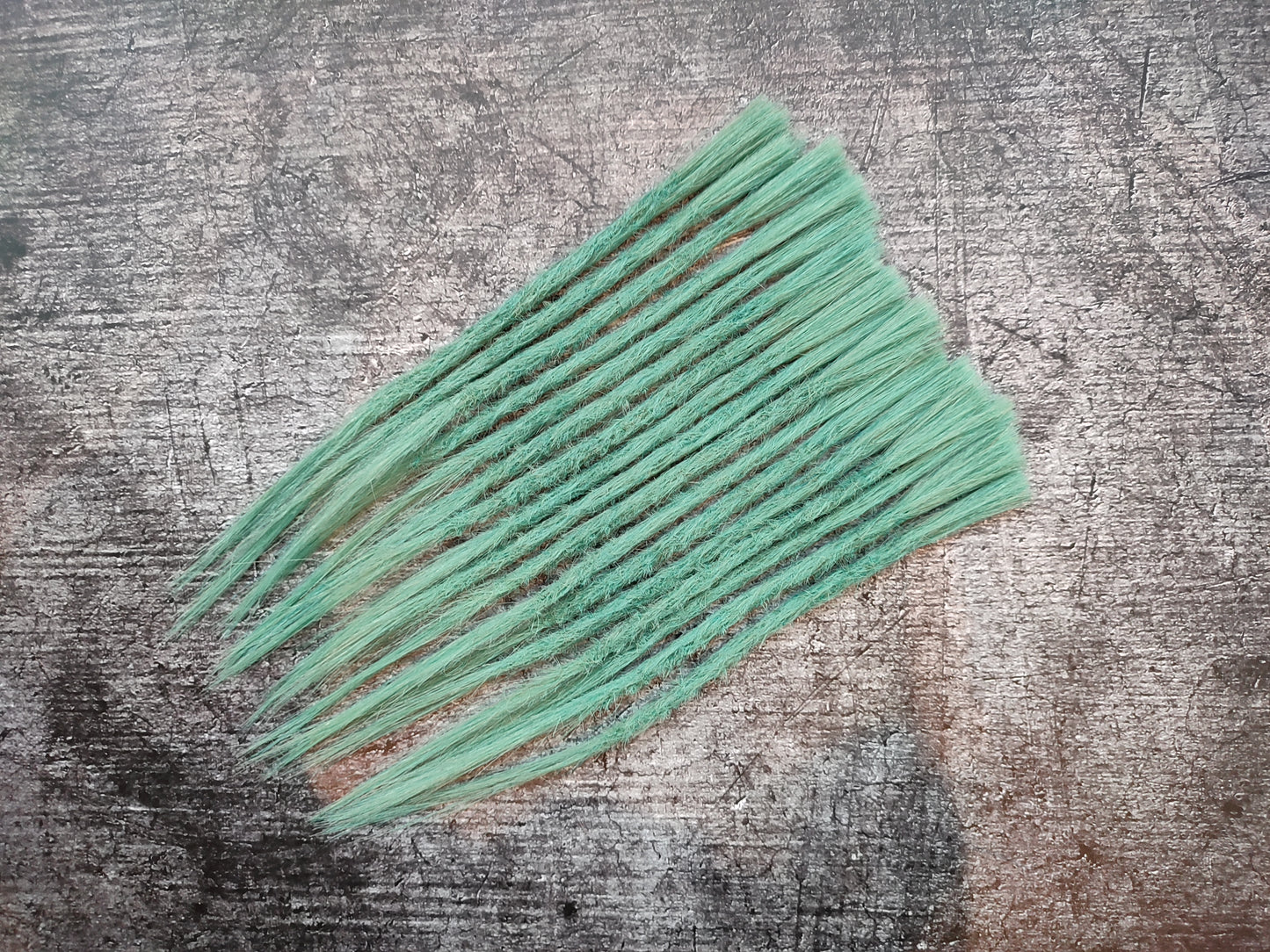Echthaar Dread Extensions | türkis | gerade Spitzen