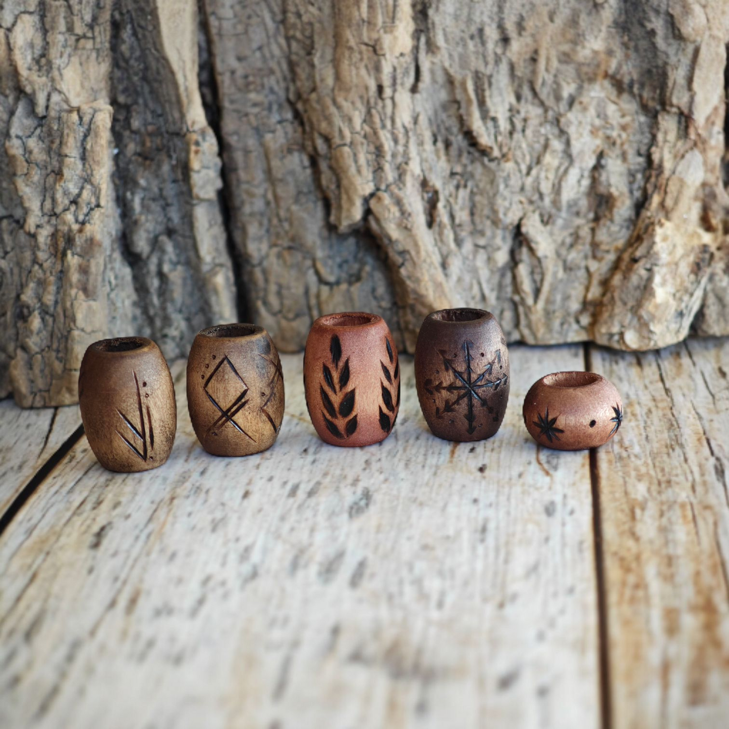 Erdklang Dreadperlen mit Gravur