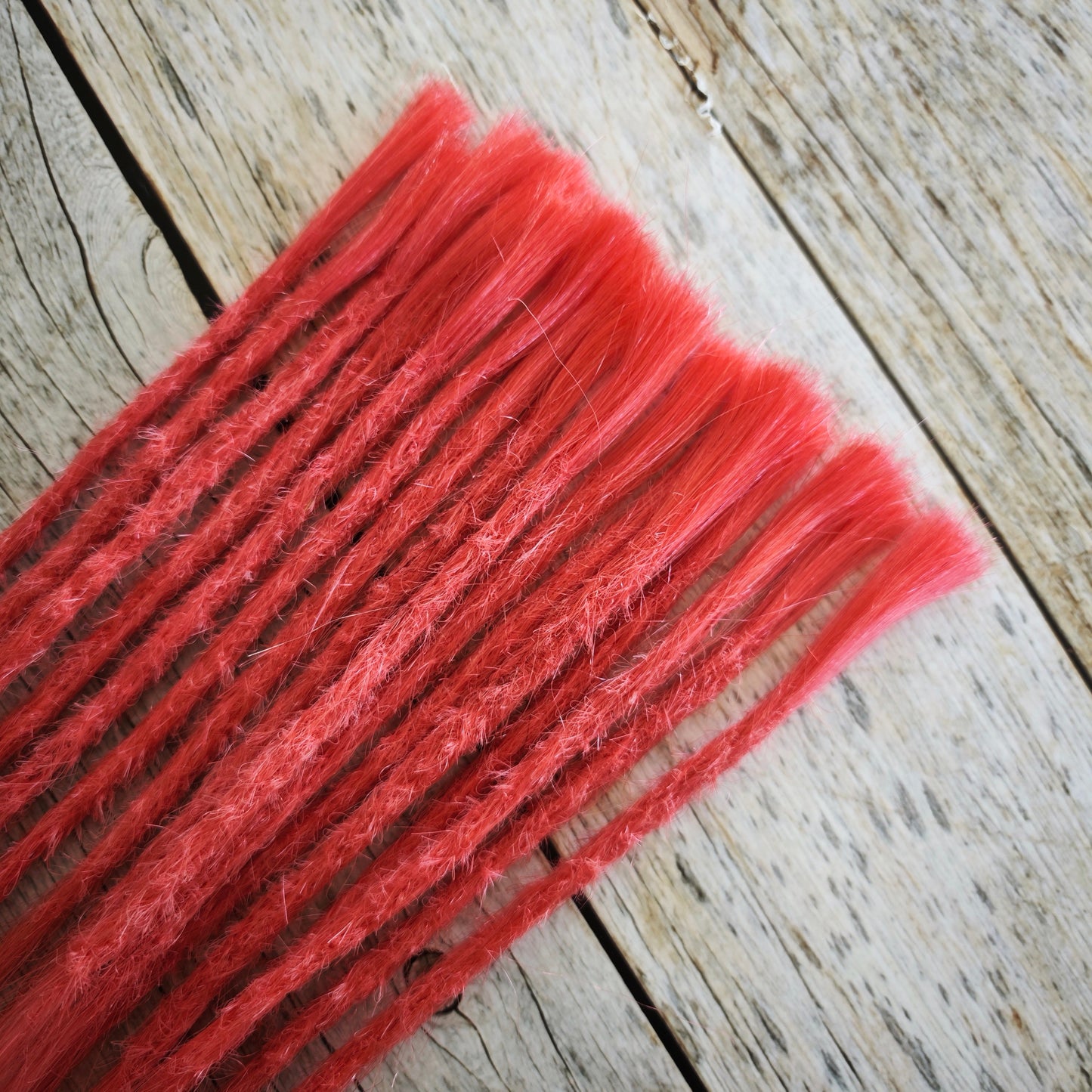 Echthaar Dread Extensions | pink | gerade Spitzen