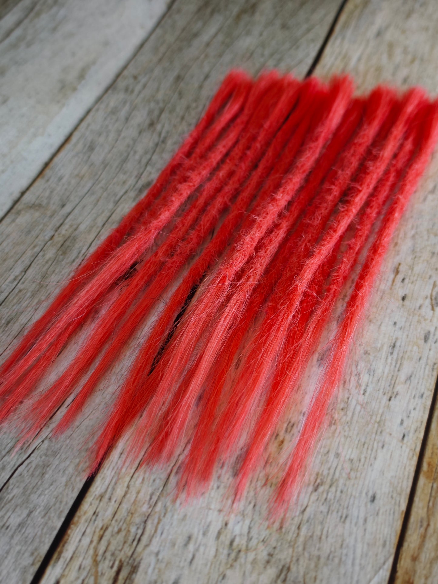 Echthaar Dread Extensions | pink | gerade Spitzen