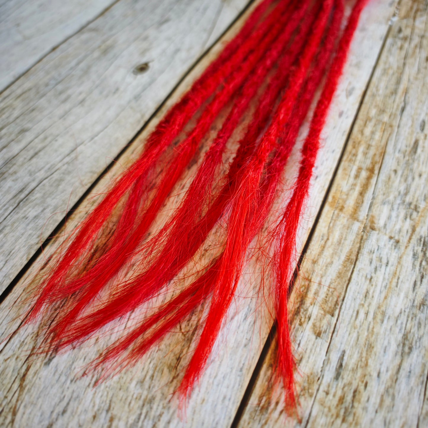Echthaar Dread Extensions | rot | gerade Spitzen