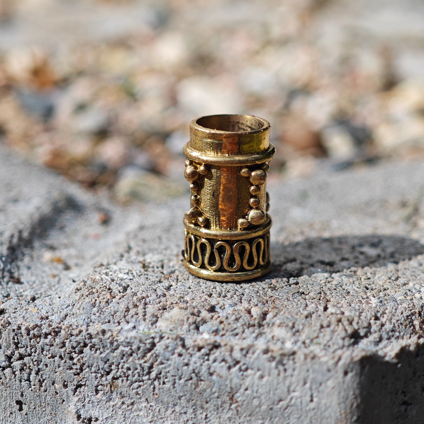 Dreadperle "Golden Root" aus Messing