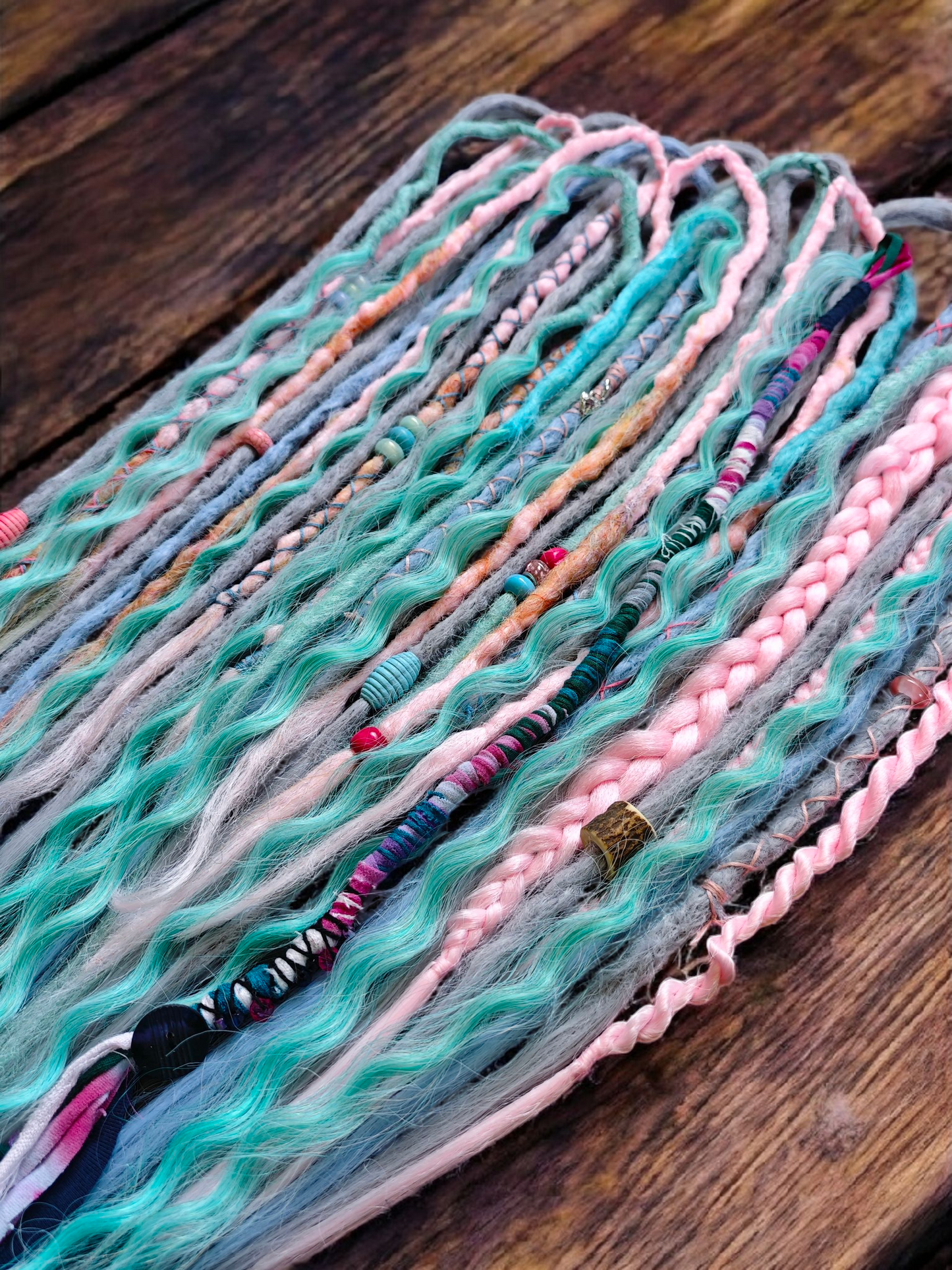Mixed Texture Set | Dreads, Braids und Waves | synthetic