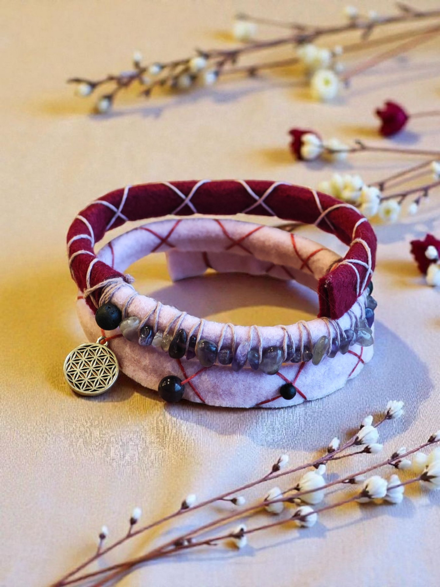 Premium Dreadspirale | Spiralock "Crown of Calm" mit Amethyst