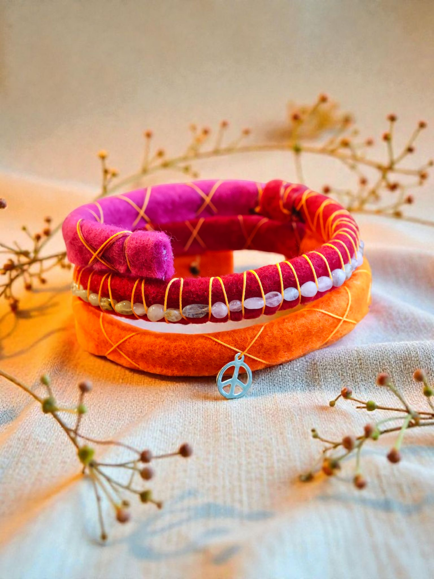 Premium Dreadspirale | Spiralock "Opal Glow" mit Opal