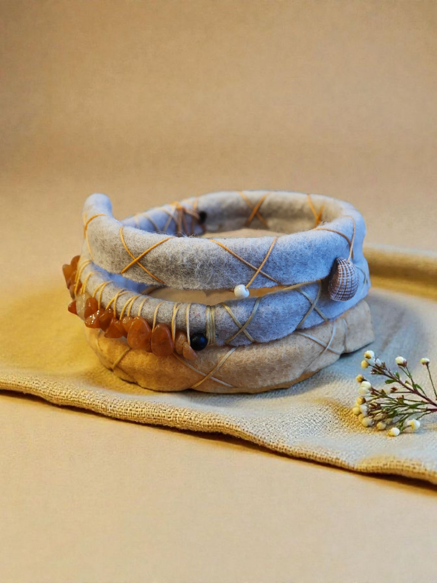 Premium Dreadspirale | Spiralock "Quiet Glow Club" mit Sonnenstein