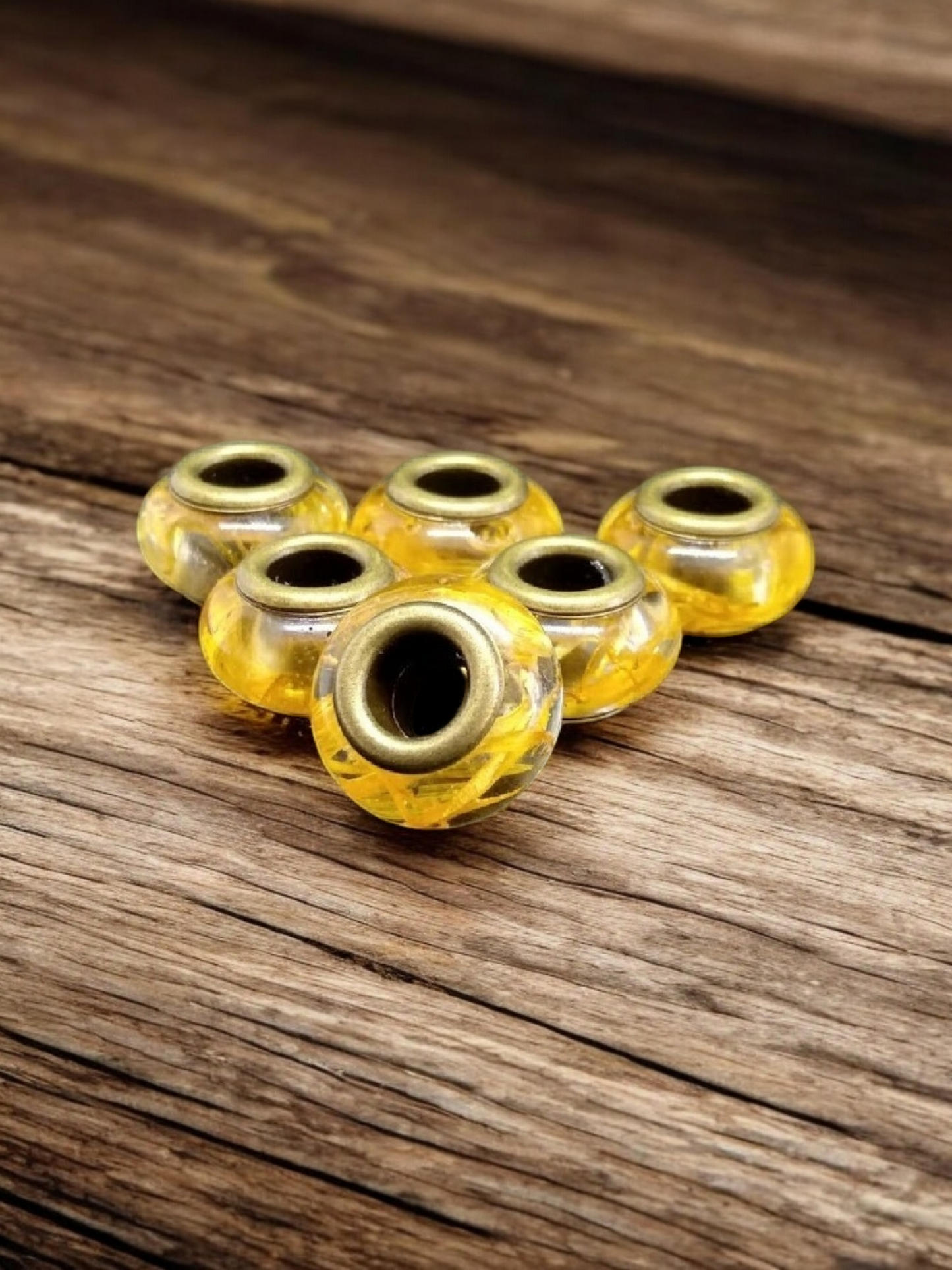 Pflanzenperlen | Dreadperlen mit Ringelblume