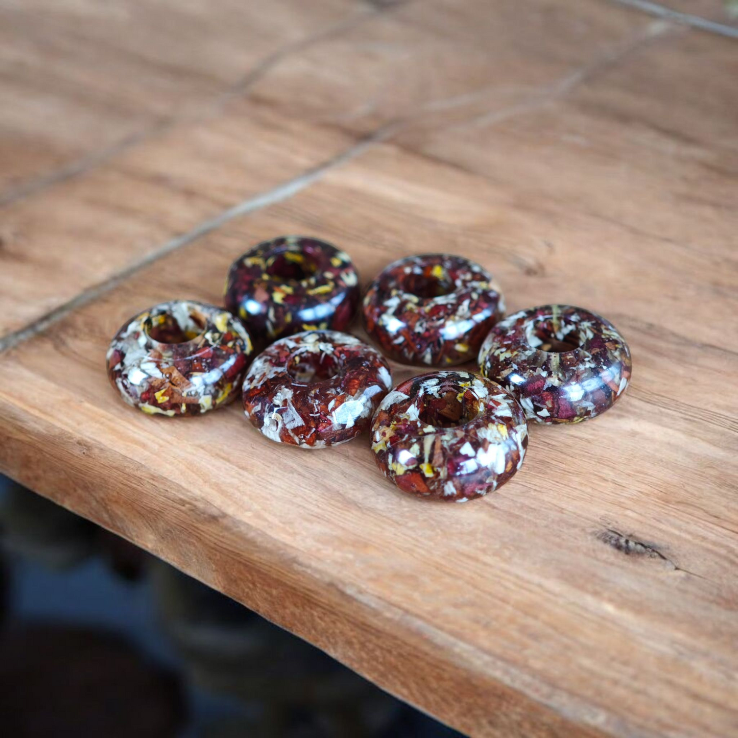 Pflanzenperlen | Dreadperlen mit Pfingstrosen