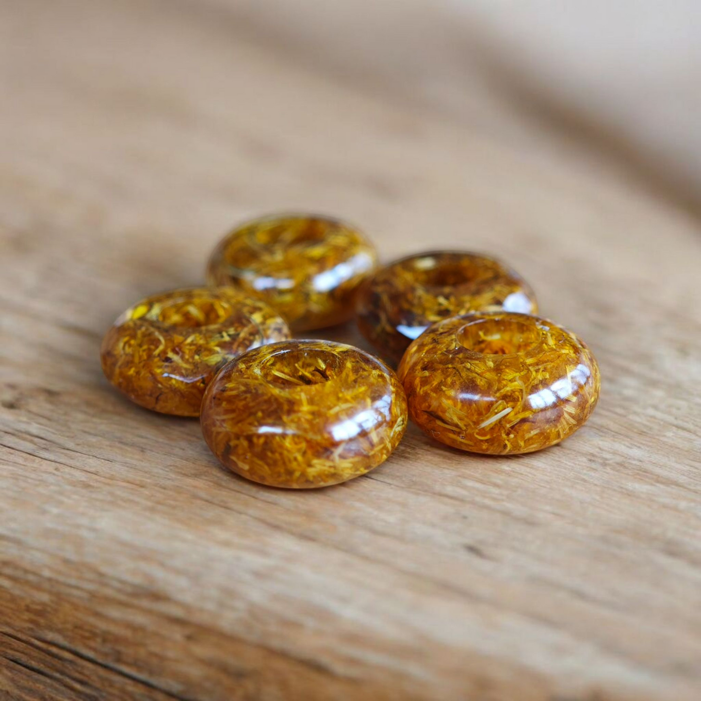 Pflanzenperlen | Dreadperlen mit Löwenzahn