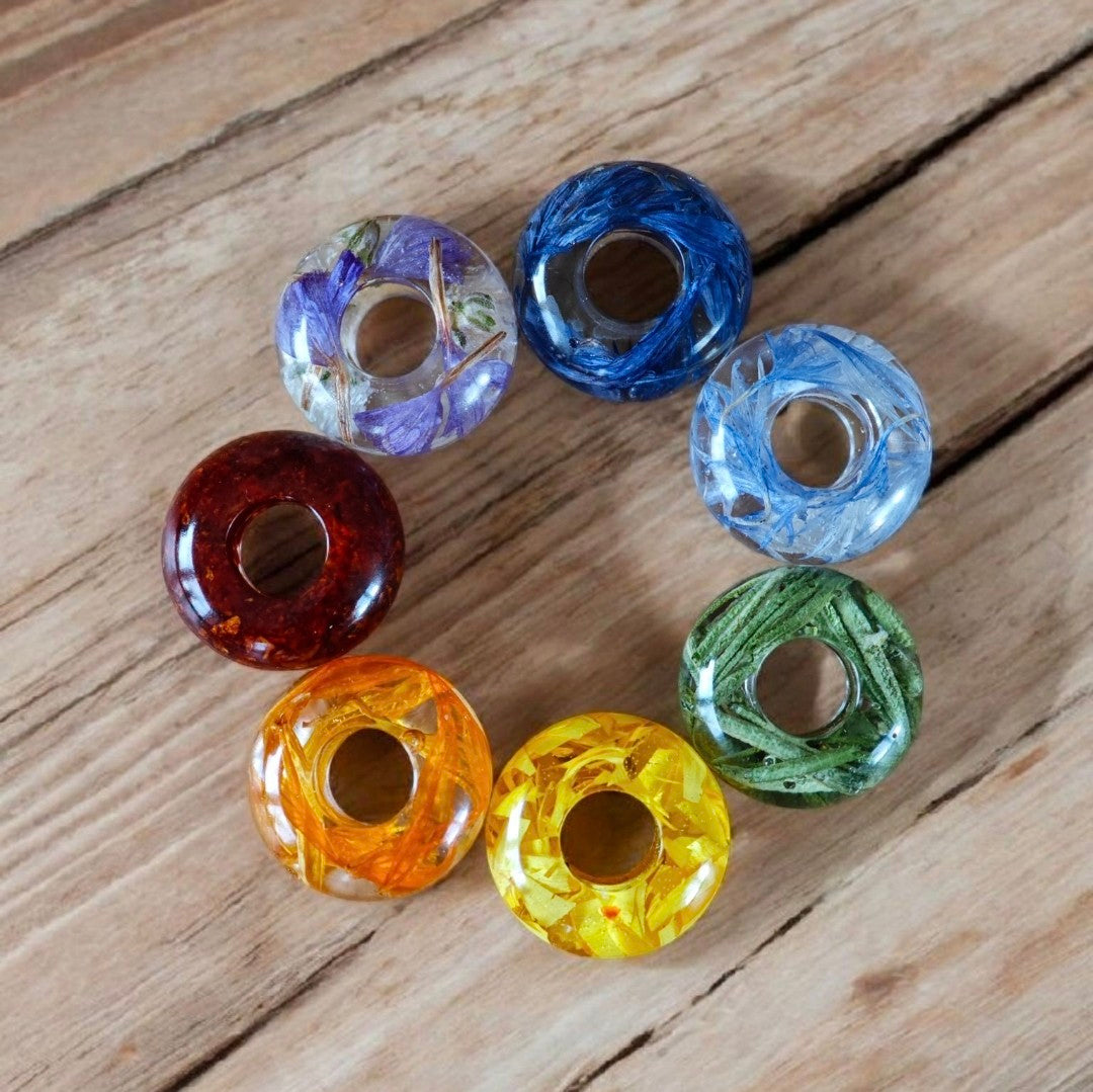 Pflanzenperlen Chakra Set | 7 Stk.