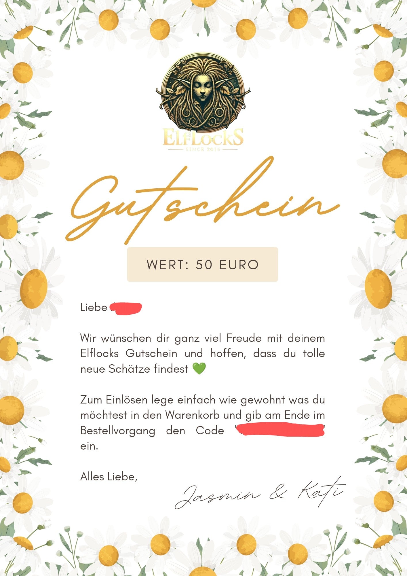 Elflocks digitaler Geschenkgutschein