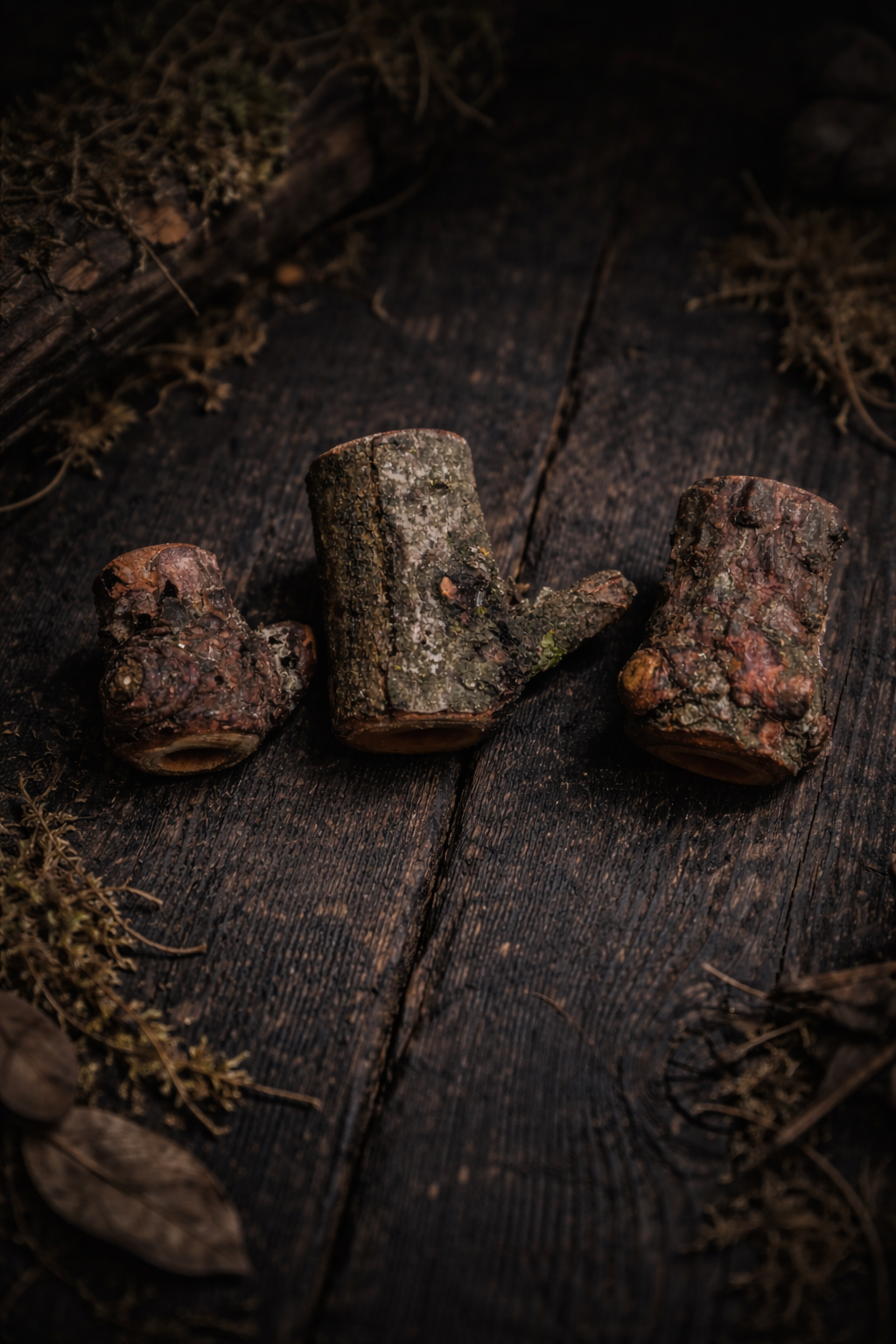 Waldknoten – rohe Naturperlen aus dem Schattenwald| Größe M
