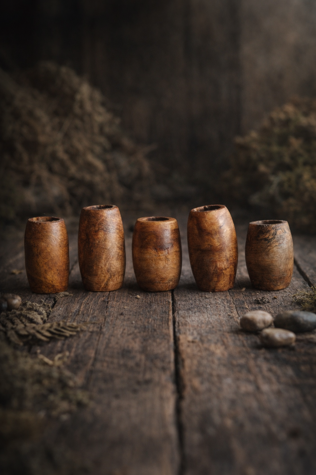 Dreadperlen "Waldseele" aus Erle | Größe M