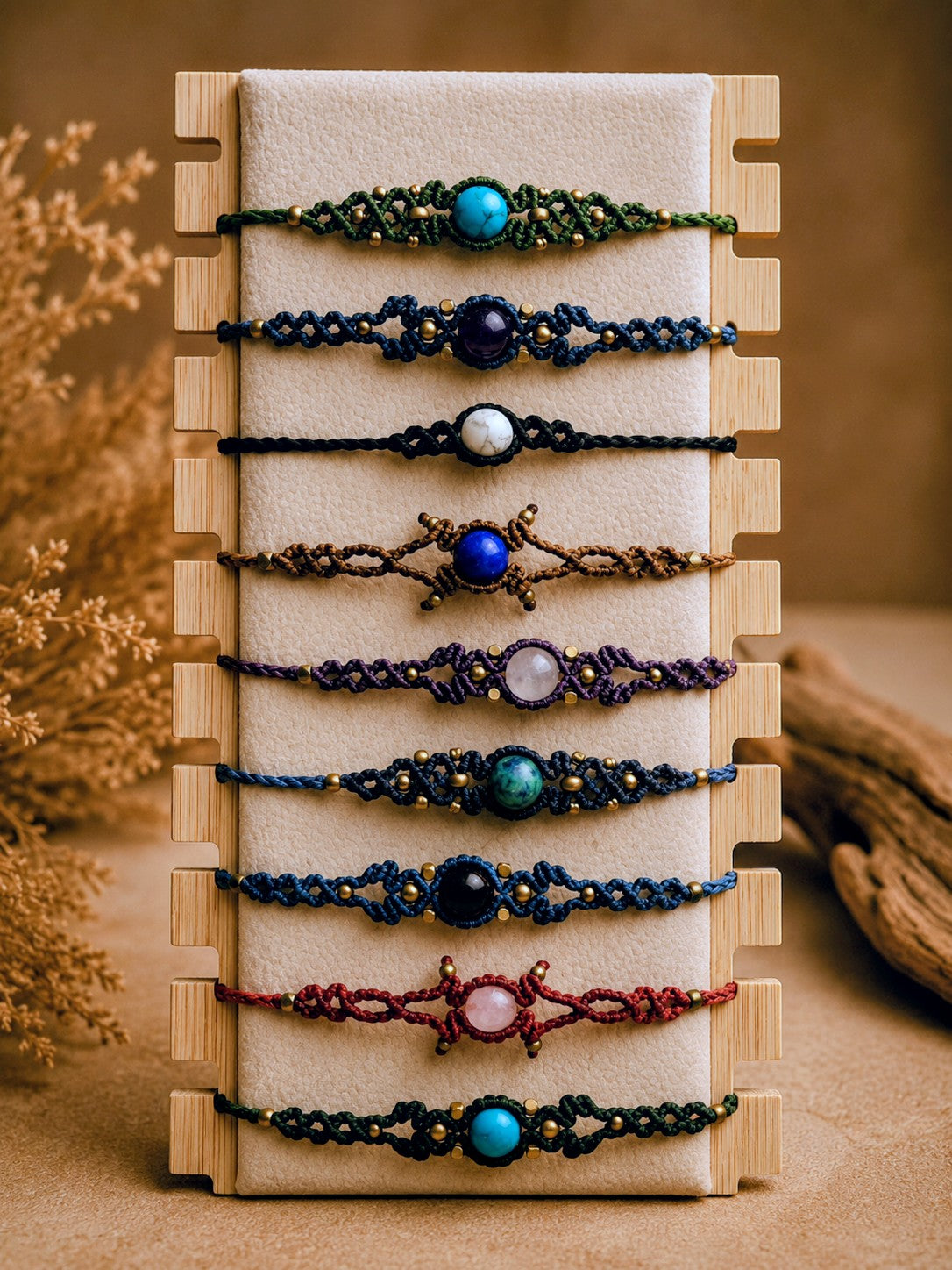 Makramee Edelstein Armbänder