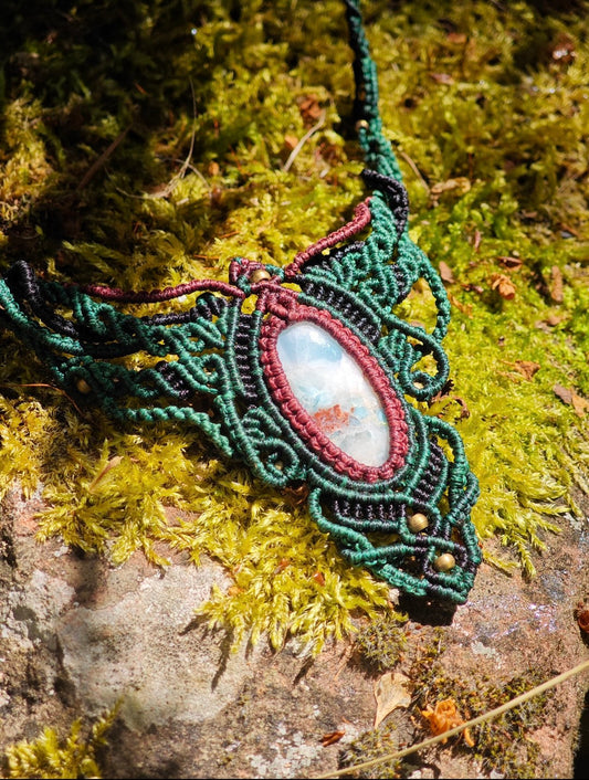 Lariel – Handgeknüpftes Edelstein-Kollier mit Larimar