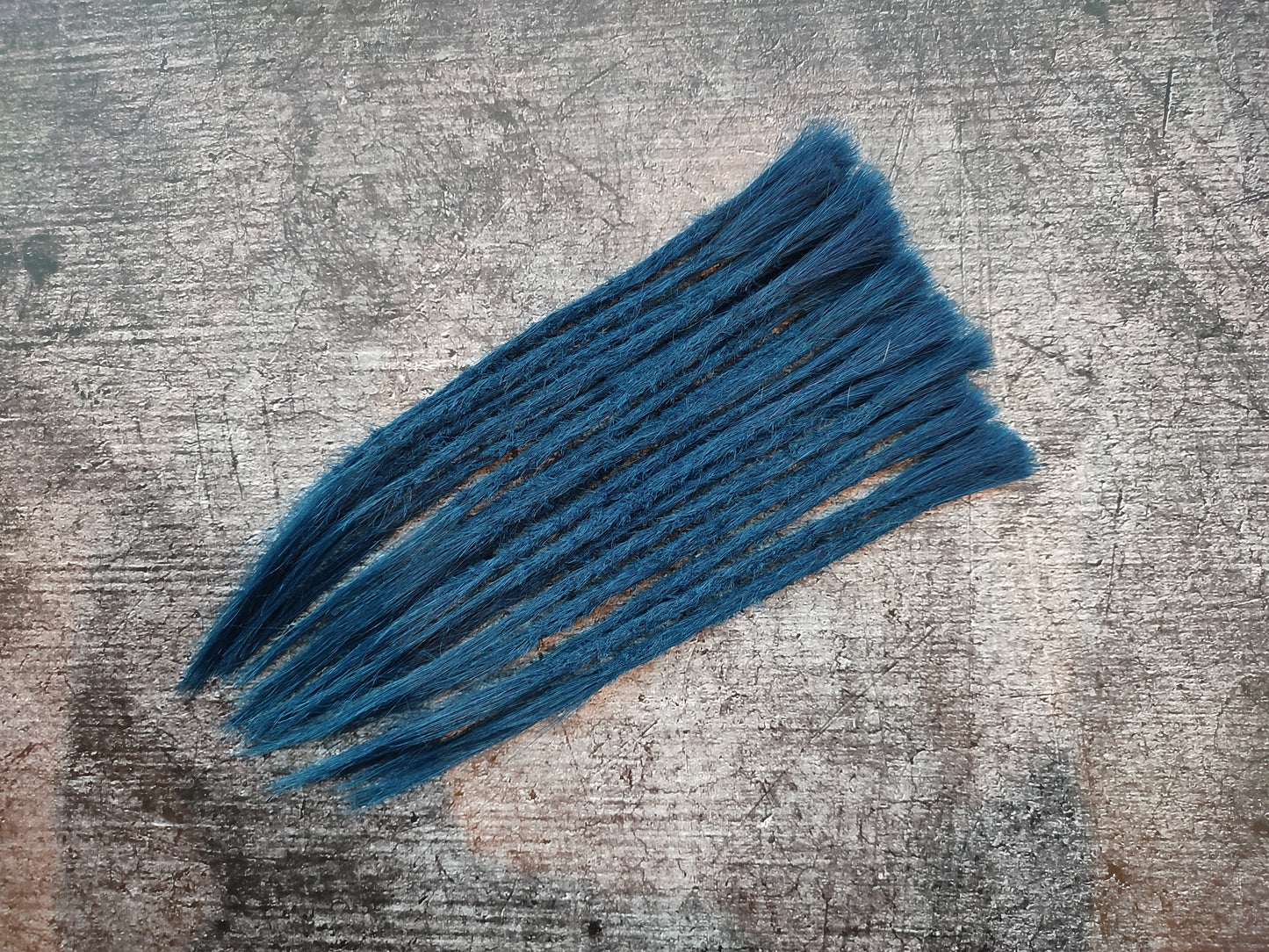 Echthaar Dread Extensions | blau | gerade Spitzen