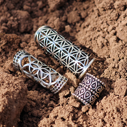 Dreadperlen silber | verschiedene Designs