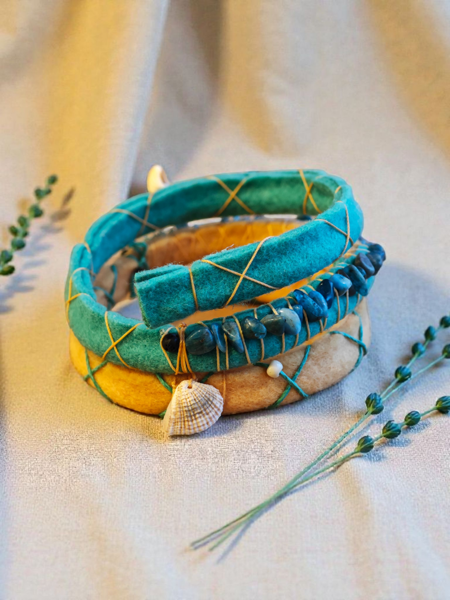 Premium Dreadspirale | Spiralock "Speak softly, stand tall" mit Amazonit