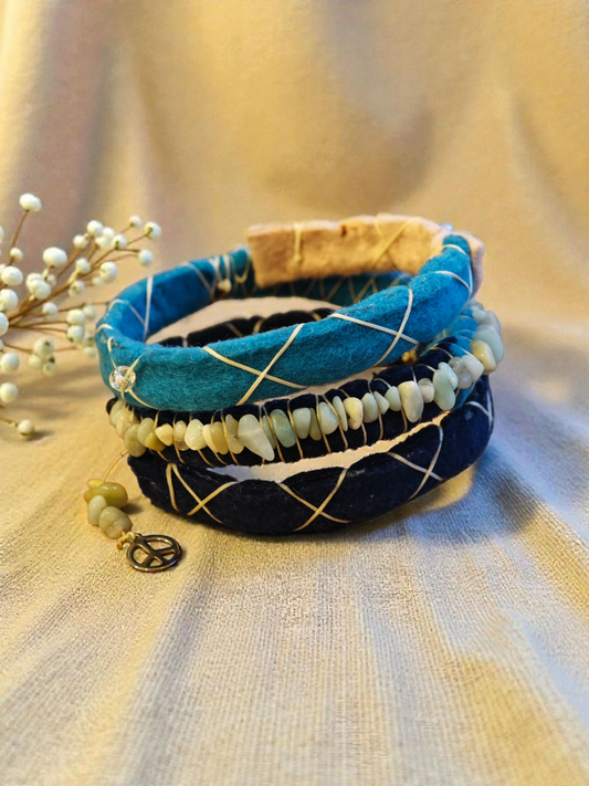 Premium Dreadspirale | Spiralock "Still Waters" mit Heilsteinen