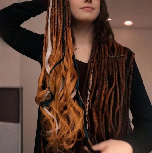 Cinderella Dreads | mit lockigen Enden | Individuelles synthetic Set in deiner Wunschfarbe