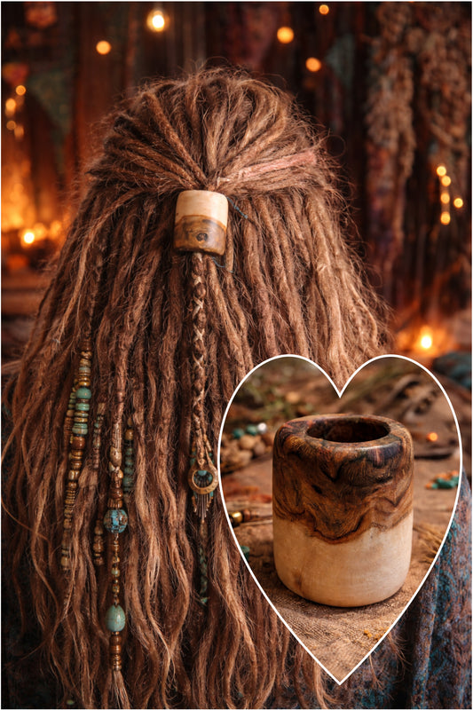 Dreadperle XXL / Dreadcuff aus Buche