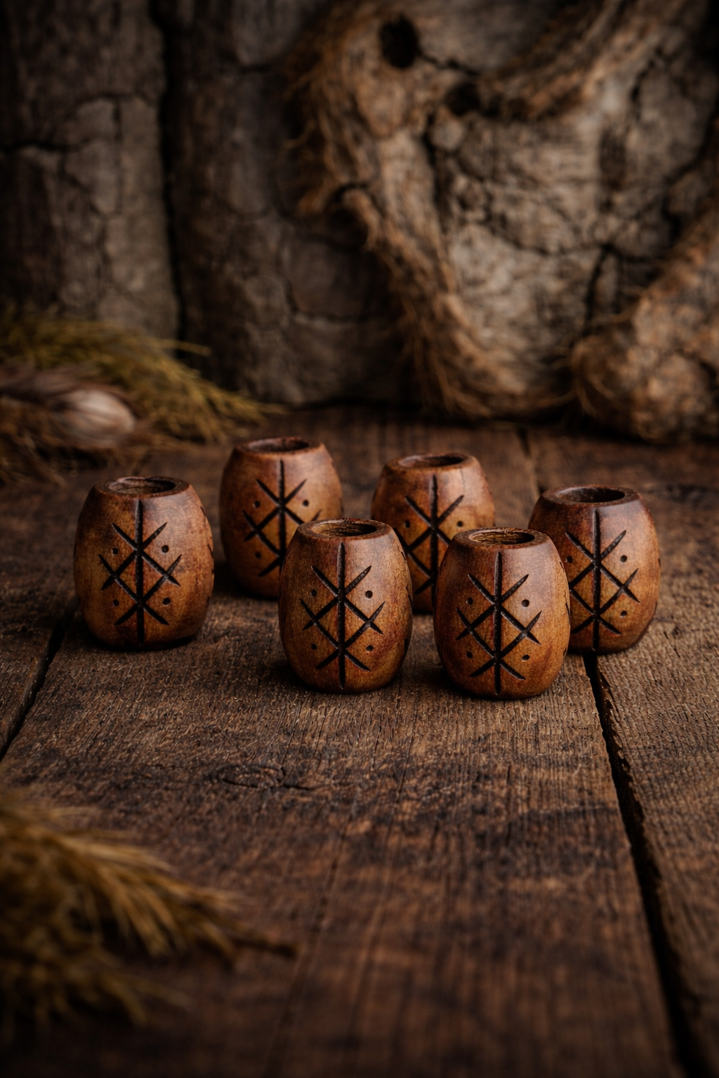 Schildzeichen - Dreadperlen mit Kraftsymbol