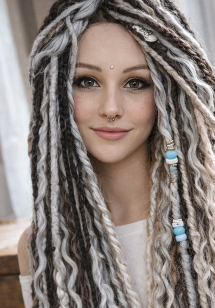 Mixed Texture Set | Dreads, Braids und Waves | synthetic