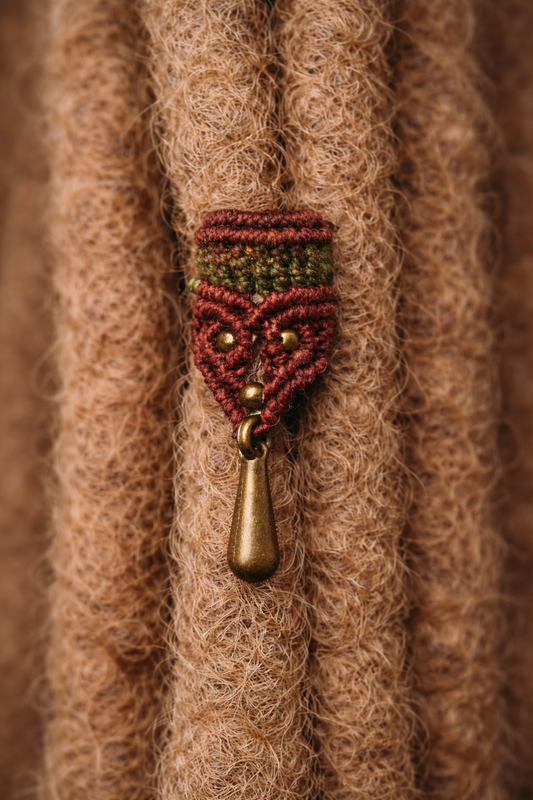 Makramee Dreadperle "Forest Drop" |  Makrameanea