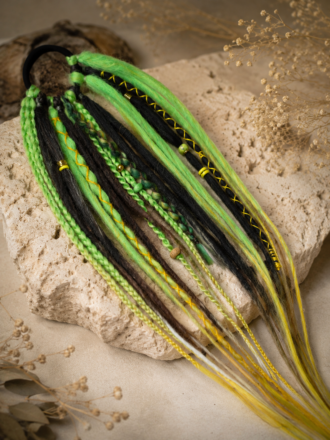 Ready to ship | Dreadset "Sonnentau" mit Haargummi |