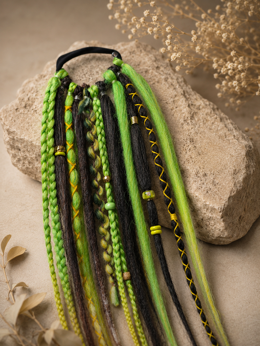 Ready to ship | Dreadset "Sonnentau" mit Haargummi |