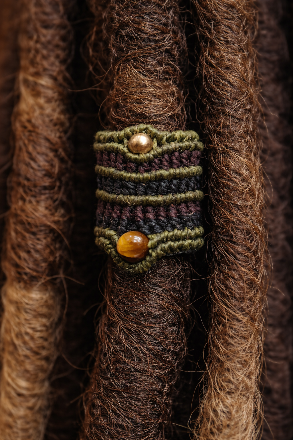 Makramee Dreadperle XXL "Waldhüterin" |  Makrameanea