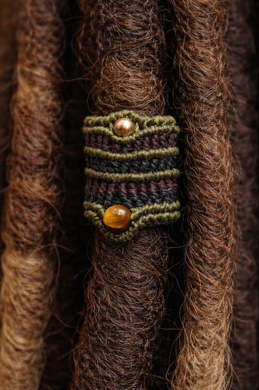 Makramee Dreadperle XXL "Waldhüterin" |  Makrameanea