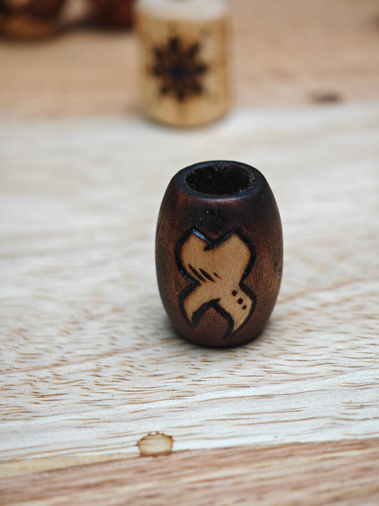 Dreadperle "Tooth" breit, Gr. L